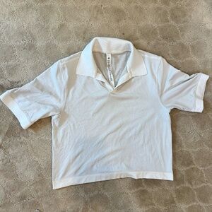Lululemon Swiftly Tech Relaxed-Fit Polo Shirt, White, Size 4